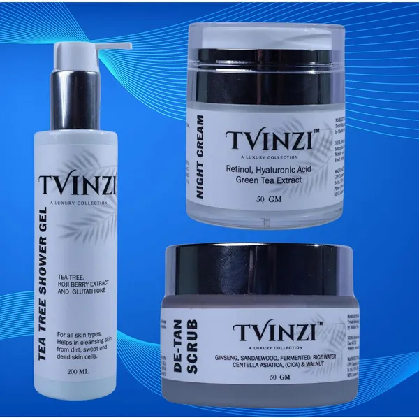 Pack_Of_3_Tea_Tree_Shower_Gel_(200ML),_Night_Cream_(50Gm)_&_De-Tan_Scrub_(50Gm)_|_Cleansing,_Nourishing_&_De-Tanning_Combo