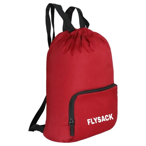 Drawstring_Backpack,_Royal_Blue_With_Black_Straps,_Lightweight_Sports_Gym_Bag_Front_Zipper_Pocket