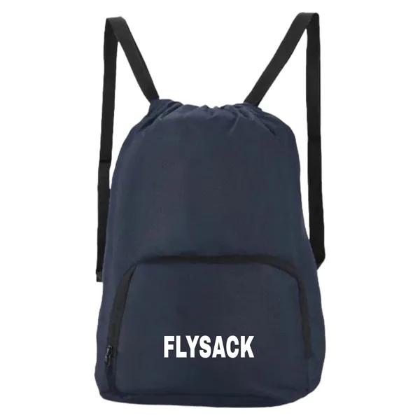 Drawstring_Backpack,_Royal_Blue_With_Black_Straps,_Lightweight_Sports_Gym_Bag_Front_Zipper_Pocket