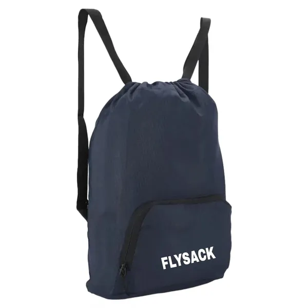 Drawstring_Backpack,_Royal_Blue_With_Black_Straps,_Lightweight_Sports_Gym_Bag_Front_Zipper_Pocket