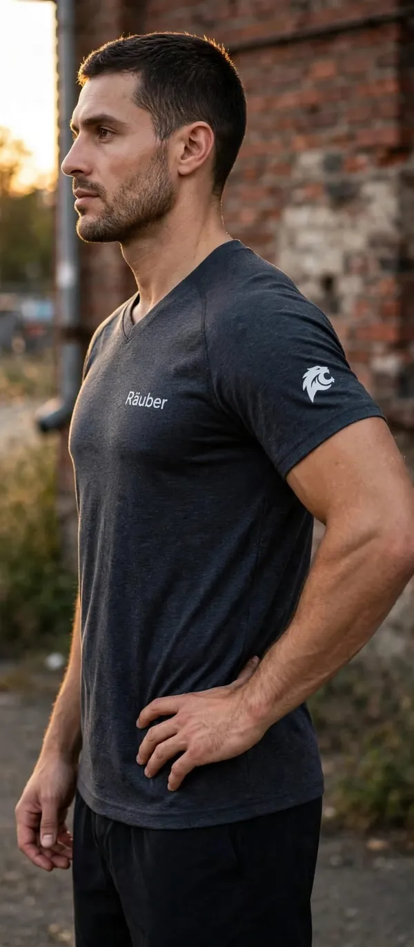 Grey_V-Neck_Sports_T-Shirt_for_Men