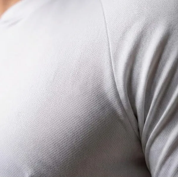 White_Mesh_Regular_Fit_Sports_T-Shirt_For_Men