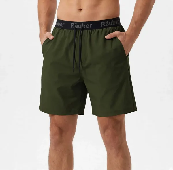 Olive_Green_Drawstring_Casual_Shorts_for_Men
