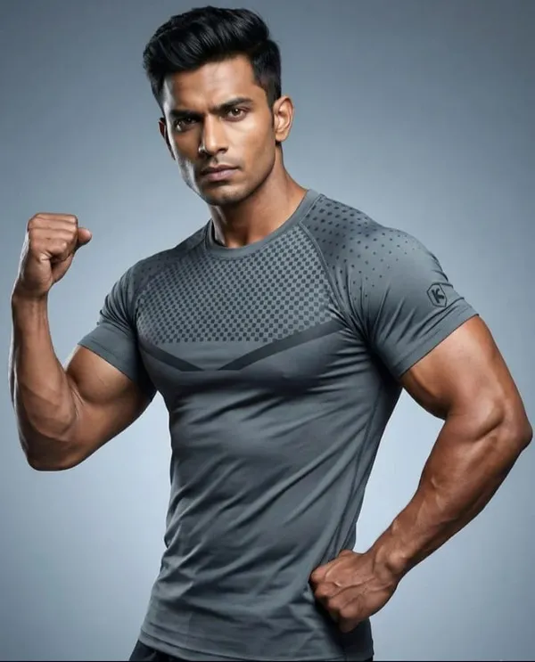 Grey_Textured_Athletic_T-Shirt_for_Men