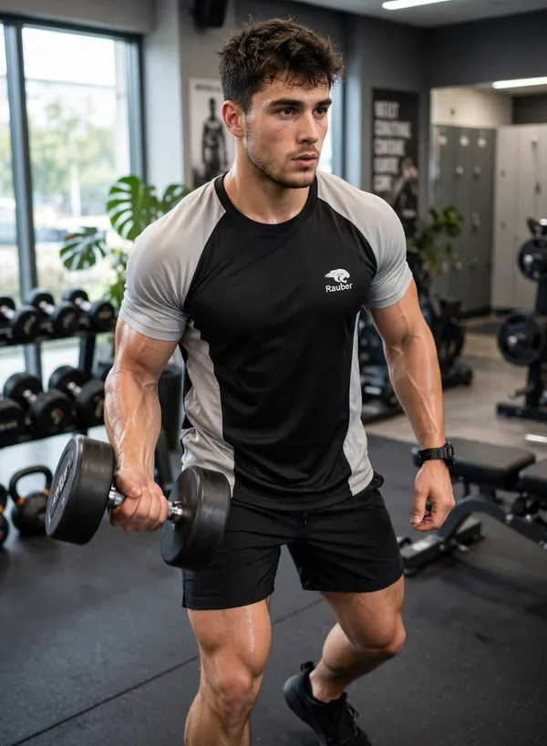 Black_And_Grey_Sports_Fit_T-Shirt_for_Men