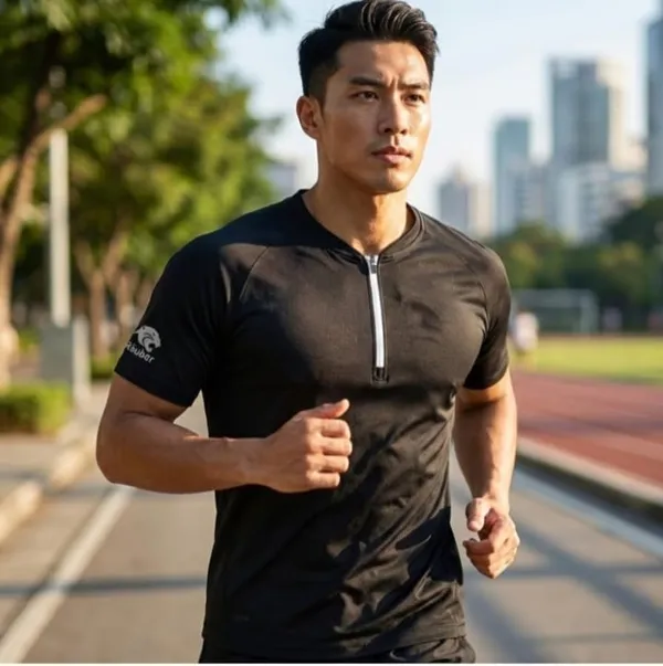 Black_Half_Zip_Sports_T-Shirt_for_Men