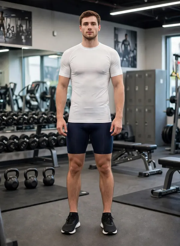 Navy_Fitted_Training_Shorts_for_Men_And_Women
