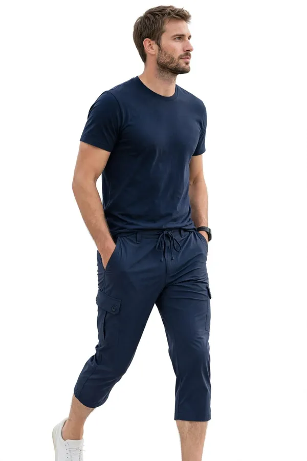 Navy_Casual_Cargo_Capri_Pants_for_Men