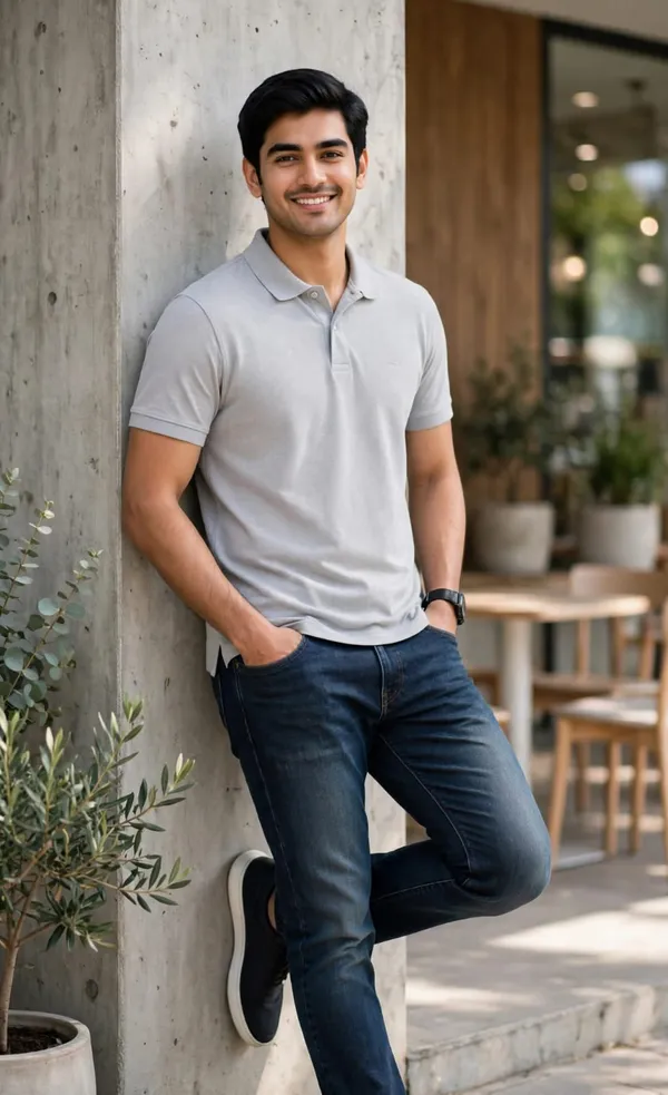 Grey_Regular_Fit_Polo_T-Shirt_for_Men