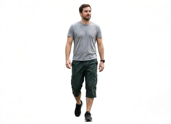 Green_Cargo_Knee-Length_Shorts_for_Men