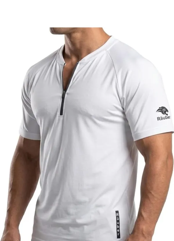 White_Mesh_Regular_Fit_Sports_T-Shirt_For_Men