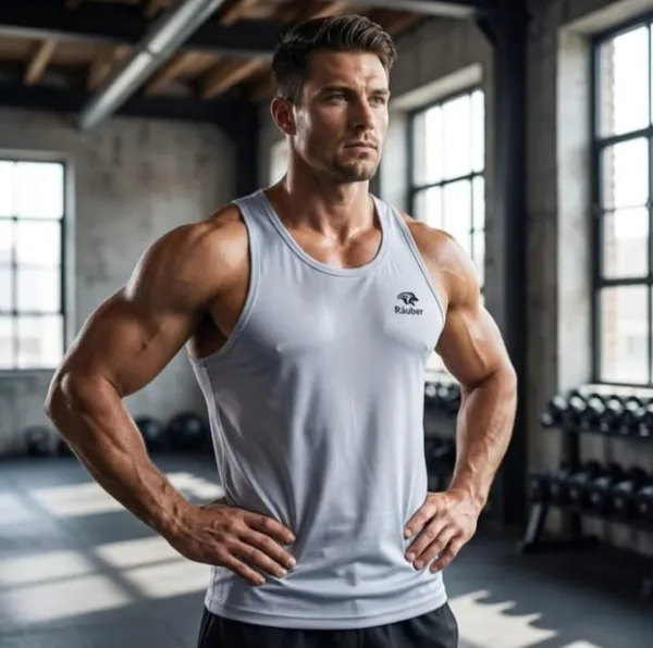Grey_Sleeveless_Athletic_Fit_Tank_Top_for_Men