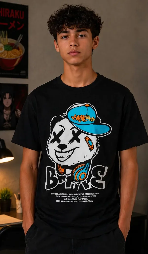 Black_Graphic_Print_Regular_Fit_T-Shirt_for_unisex