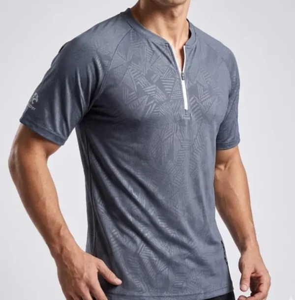 Grey_Athletic_Fit_Half_Zip_T-Shirt_for_Men