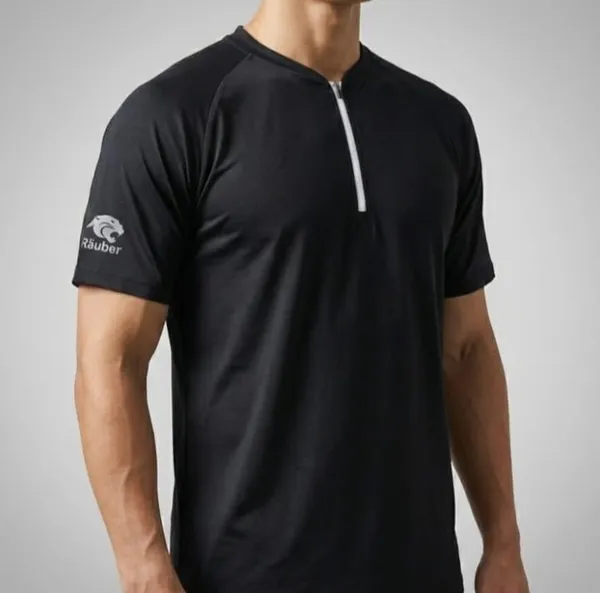 Black_Half_Zip_Sports_T-Shirt_for_Men