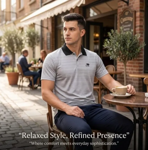 Grey_Textured_Regular_Fit_Polo_T-Shirt_For_Men