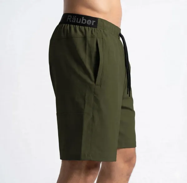Olive_Green_Drawstring_Casual_Shorts_for_Men