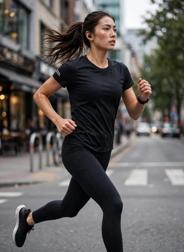 Black_Regular_Fit_Sports_T-Shirt_For_Women