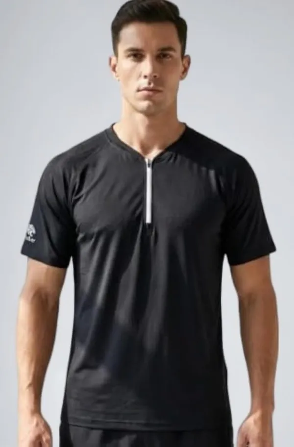 Black_Half_Zip_Sports_T-Shirt_for_Men