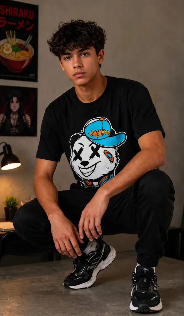 Black_Graphic_Print_Regular_Fit_T-Shirt_for_unisex