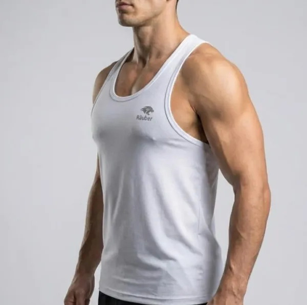 White_Sleeveless_Regular_Fit_Tank_Top_for_Men