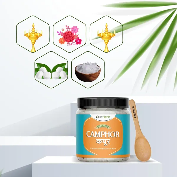 Pure_Organic_And_Original_Bhimseni_Camphor_Kapoor_Container_|Purifying_&_Pleasant_Fragrance_For_Pooja,_Hawan_|Organic_Camphor,_Diffuser_Camphor_Includes_Wooden_Spoon_–_100G_|_3.5_Oz