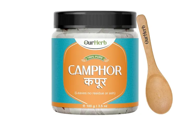 Pure_Organic_And_Original_Bhimseni_Camphor_Kapoor_Container_|Purifying_&_Pleasant_Fragrance_For_Pooja,_Hawan_|Organic_Camphor,_Diffuser_Camphor_Includes_Wooden_Spoon_–_100G_|_3.5_Oz
