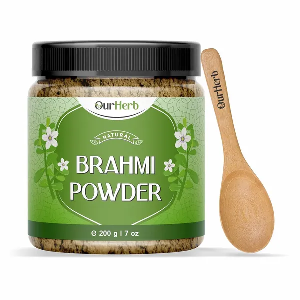 Pure_&_Natural_Brahmi_Powder_(Bacopa_Monnieri_Powder)_For_Health_&_Hair_Care_With_Wooden_Spoon_-_200G_|_7_Oz