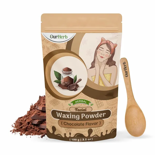 Facial_Wax_Powder_-_Chocolate_Flavour_|Painless_Herbal_Hair_Remover_For_Men_&_Women_|_No_Chemicals,_No_Irritation_–_100G_|_3.5_Oz