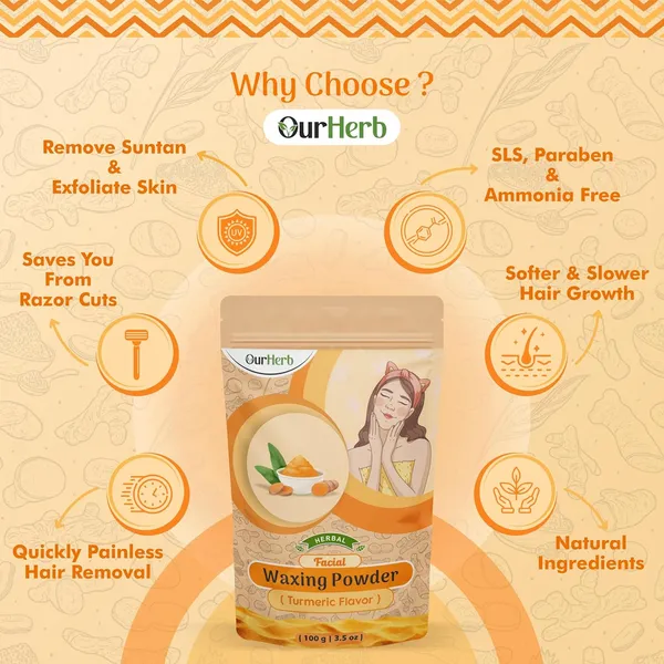 Facial_Wax_Powder_-_Turmeric_Flavour_|Painless_Herbal_Hair_Remover_For_Men_&_Women_|_No_Chemicals,_No_Irritation_–_100G_|_3.5_Oz