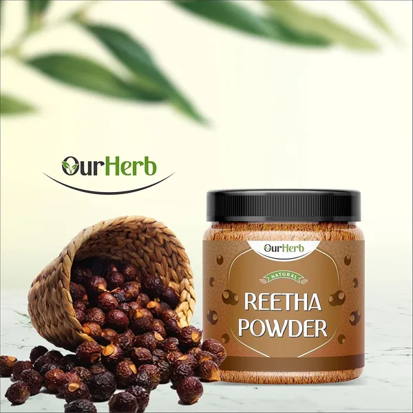 Pure_&_Natural_Reetha_(Aritha,_Soap_Nut)_Powder_For_Hair_Care_With_Wooden_Spoon_-_200G_|_7_Oz