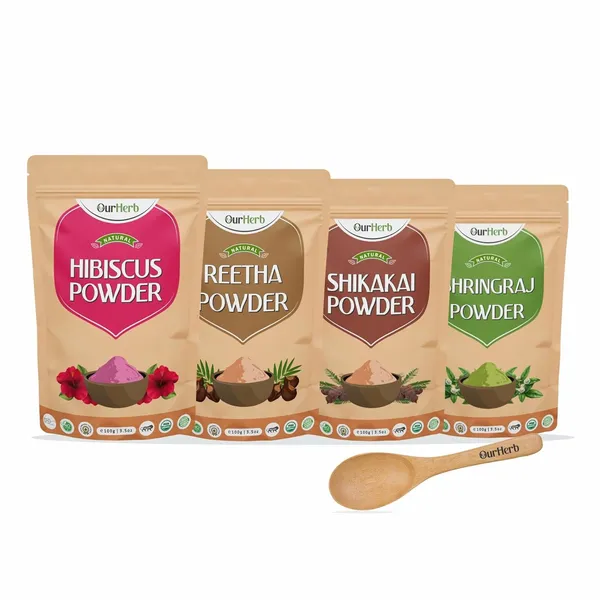 Hibiscus_+_Reetha_+_Shikakai_+_Bhringraj_Powder_|_For_Strengthening,_Conditioning_&_Nourishing_Hair_|_Suitable_For_All_Hair_Types_With_Spoon_Combo_Pack_-_400G_(100G_X_4)