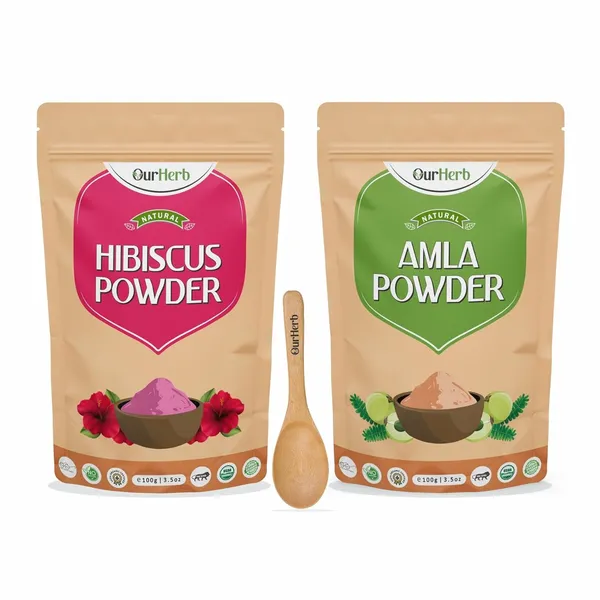Hibiscus_+_Amla_Powder_|_For_Strengthening,_Conditioning_&_Nourishing_Hair_|_Suitable_For_All_Hair_Types_With_Spoon_Combo_Pack_-_200G_(100G_X_2)