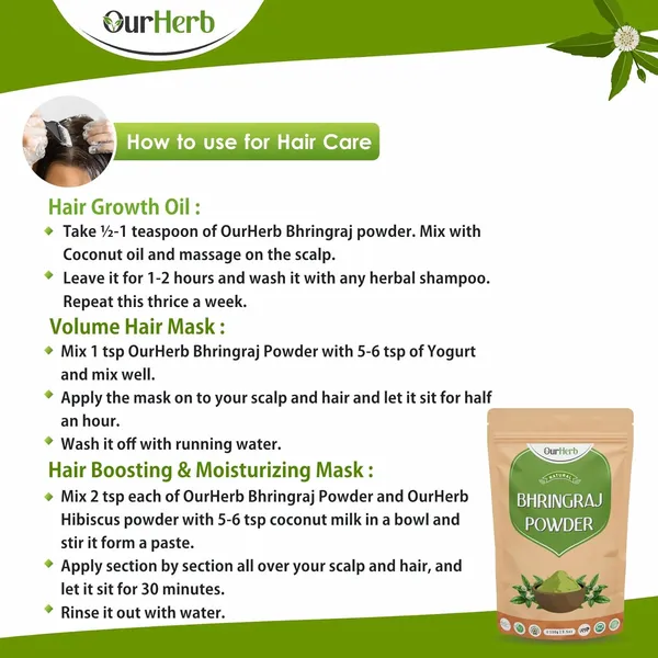 Pure_&_Organic_Bhringraj_(Eclipta_Prostrata)_Powder_For_Natural_Hair_Care_-_100G_|_3.5_Oz