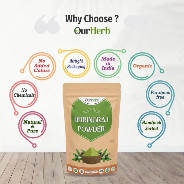 Pure_&_Organic_Bhringraj_(Eclipta_Prostrata)_Powder_For_Natural_Hair_Care_-_100G_|_3.5_Oz