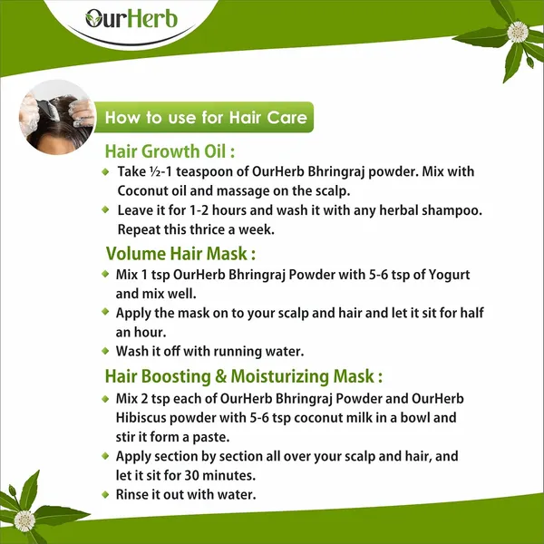 Pure_&_Organic_Bhringraj_(Eclipta_Prostrata)_Powder_For_Natural_Hair_Care_With_Wooden_Spoon_-_200G_|_7_Oz