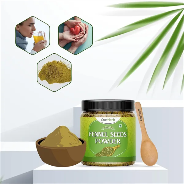 Pure_&_Natural_Fennel_Seeds_(Saunf)_Powder_For_Healthy_Life_With_Wooden_Spoon_-_200G_|_7_Oz