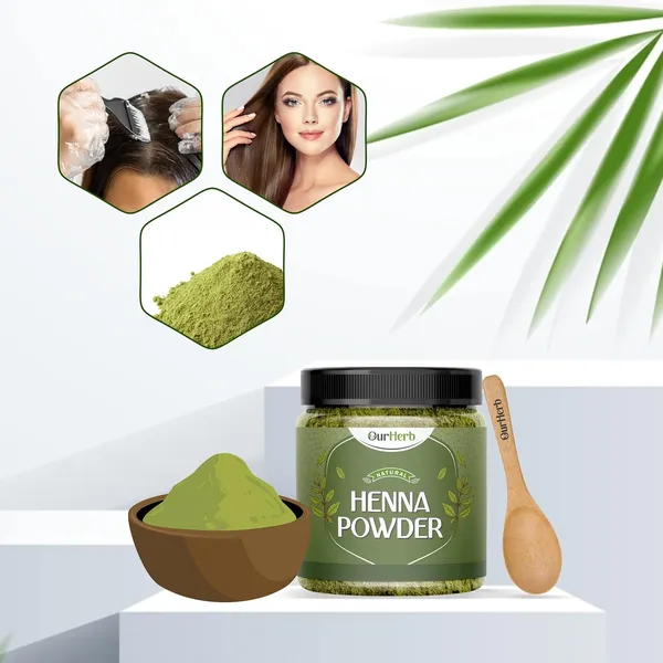 Pure_&_Natural_Henna_Powder_(Lawsonia_Inermis)_Enriched_With_Precious_Herbals_For_Natural_Hair_Color,_Growth_Boosters_&_Conditioning_With_Wooden_Spoon_-_200G_|_7_Oz