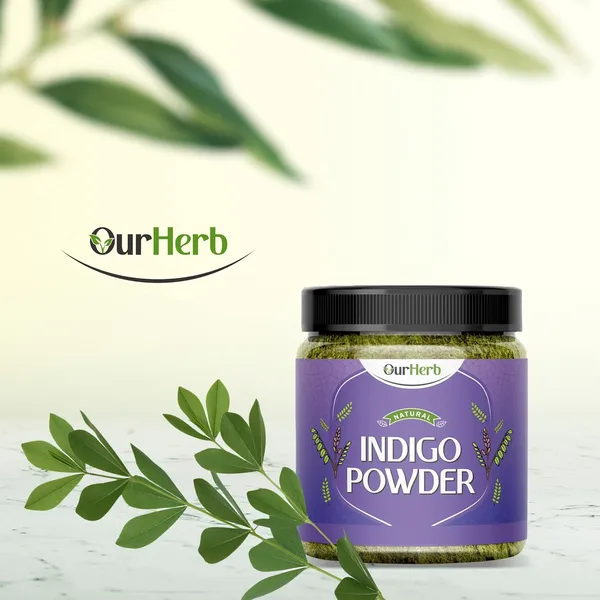 Pure_&_Organic_Indigo_Leaves_(Indigofera_Tinctoria)_Powder_For_Natural_Hair_Colouring,_Hair_Colorant_Black/Brown_Hair_&_Beard_Dye/Color_With_Wooden_Spoon_-_200G_|_7_Oz