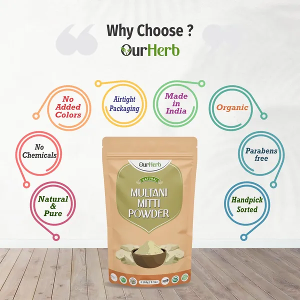 100%_Natural_Natural_Multani_Mitti_Powder_For_Exfoliating,_Soothing,_Nourishing,_Smoothening_Face,_Skin_And_Hair_Fuller'S_Earth,_Bentonite_Clay_-_100G