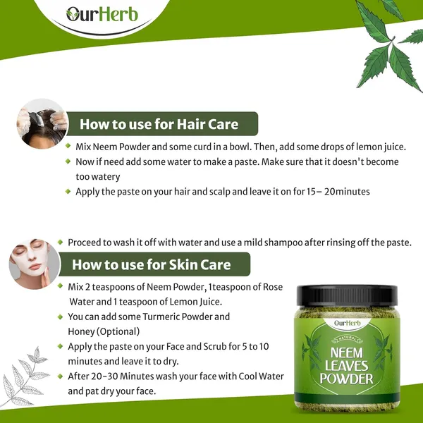 Pure_Neem_Leaves_Powder:_Natural_Solution_For_Pimple-Free_Clear_Skin_&_Silky_Hair,_Ideal_For_Face_Packs,_Hair_Care,_And_Pigmentation_Support_With_Wooden_Spoon_–_200G_|_7_Oz