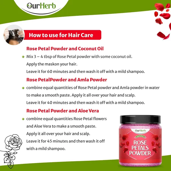 Pure_&_Natural_Rose_Petal_Powder_For_Skin_&_Hair_With_Vitamin_Enriched,_Fairness,_Tanning_&_Glowing_Skin_Face_Pack_Mask_With_Wooden_Spoon_–_200G_|_7_Oz
