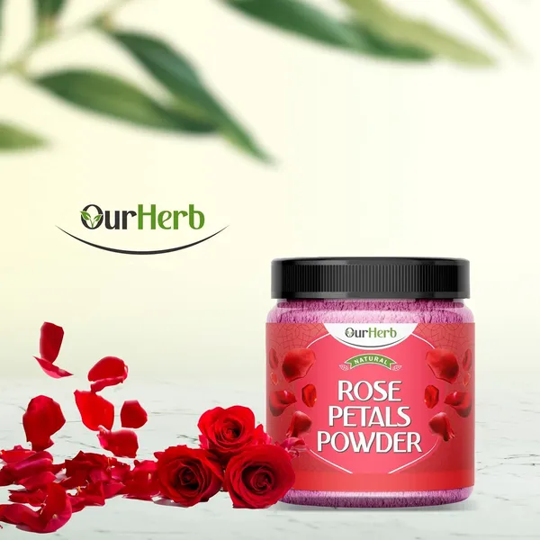 Pure_&_Natural_Rose_Petal_Powder_For_Skin_&_Hair_With_Vitamin_Enriched,_Fairness,_Tanning_&_Glowing_Skin_Face_Pack_Mask_With_Wooden_Spoon_–_200G_|_7_Oz