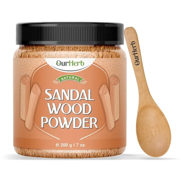 Organic_Sandalwood_Powder_Face_Pack_For_Glowing_Skin_&_Tan_Removal_-_Pure,_Natural_Effective_Facial_Treatment_With_Santalum_Album_Chandan_Powder,_Includes_Wooden_Spoon_-_200G