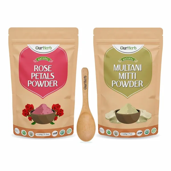 Rose_Petal_+_Multani_Mitti_Powder_|_Face_Pack_Pure_&_Natural_Skin_Whitening_|_Face_Mask_And_Facial_|_For_All_Type_Of_Skin_Care_With_Spoon_Combo_Pack_-_200G_(100G_X_2)