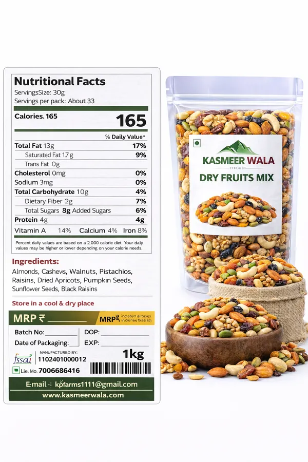 Kasmeer_Wala_Premium_Dry_Fruits_Mix_–_Healthy_Nut_Mix_for_Daily_Energy_|_Almonds,_Cashews,_Pistachios_&_Raisins_Blend_|_Natural_Snack_for_Breakfast_&_Anytime_Munching_500_grms