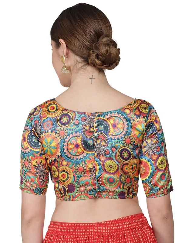 Hand‑Stitched_Premium_Art_Silk_Printed_Half_Sleeve_Blouse_–_Ethnic_Elegance_for_Women