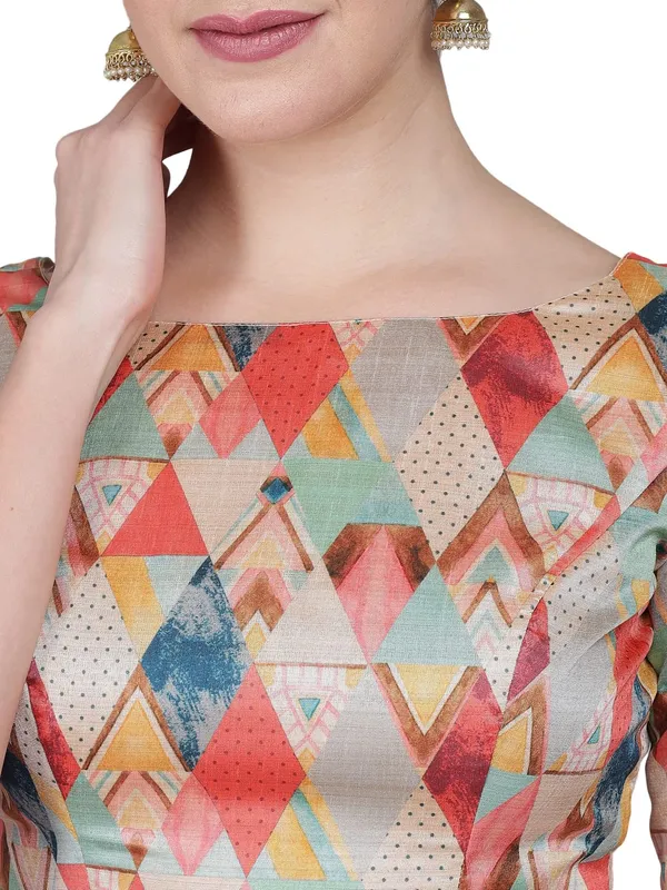 Art_Silk_Printed_Half_Sleeve_Blouse_For_Women