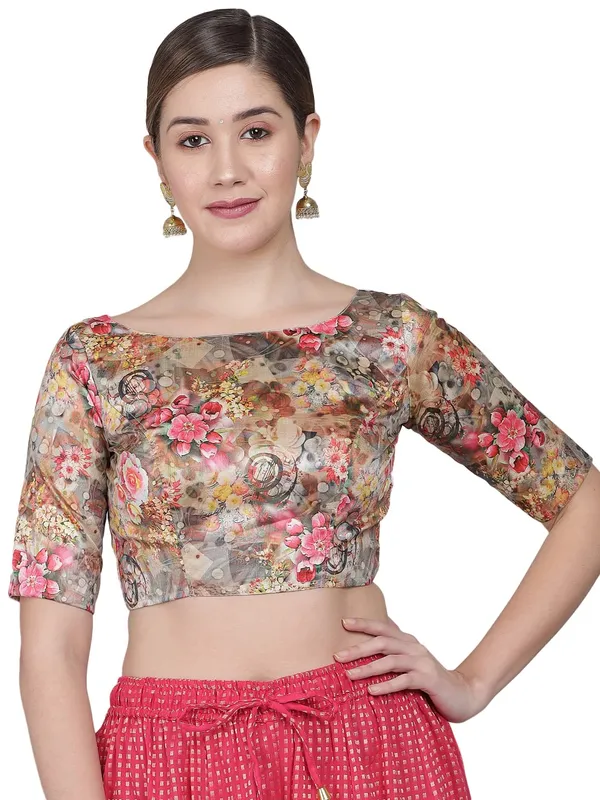 Hand‑Stitched_Art_Silk_Printed_Blouse_for_Women_–_Premium_Fabric,_Half_Sleeves_–_Festive_&_Everyday_Style