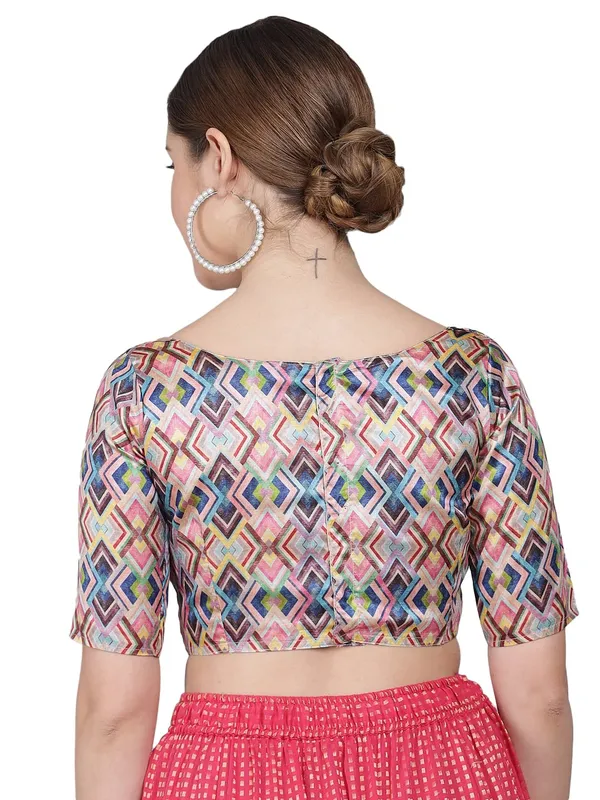 Art_Silk_Printed_Half_Sleeve_Blouse_For_Women